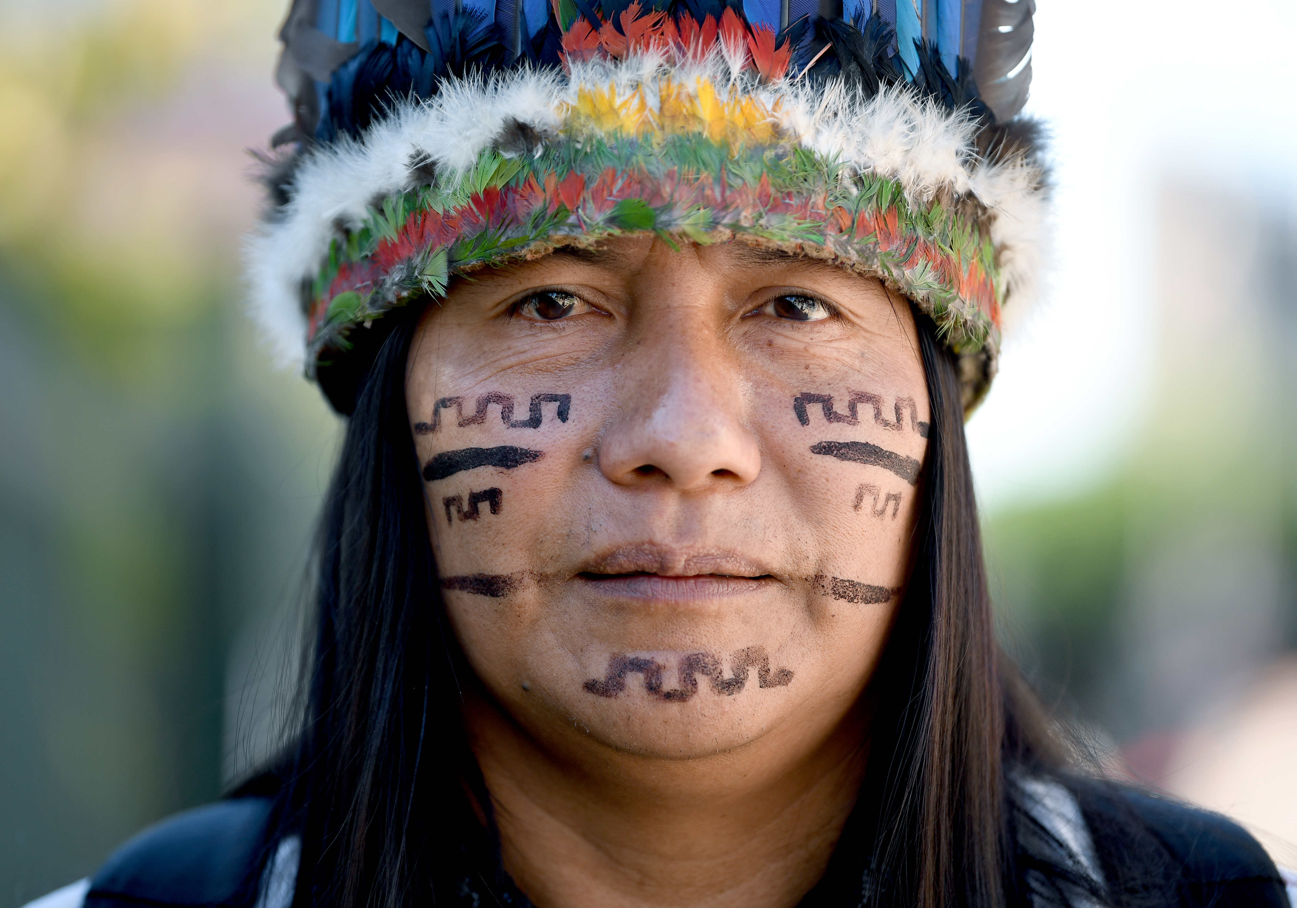 Manari Ushigua, shaman, at the LA Summit 2018.