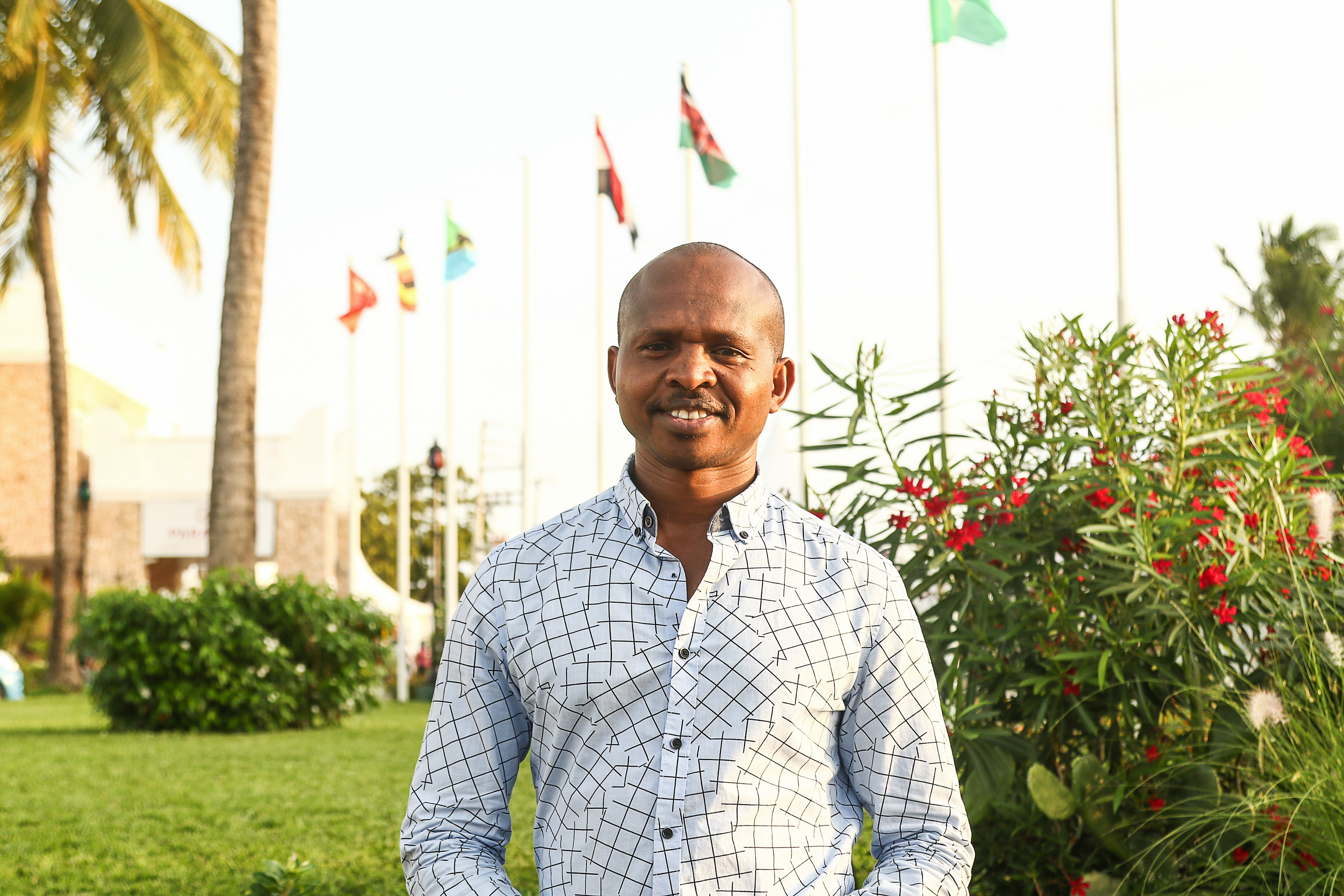  Leonard Mindore a human rights activist championing the rights of The Ogiek Community poses for a photo during a conference to discuss environmental and human rights matters in Kenya