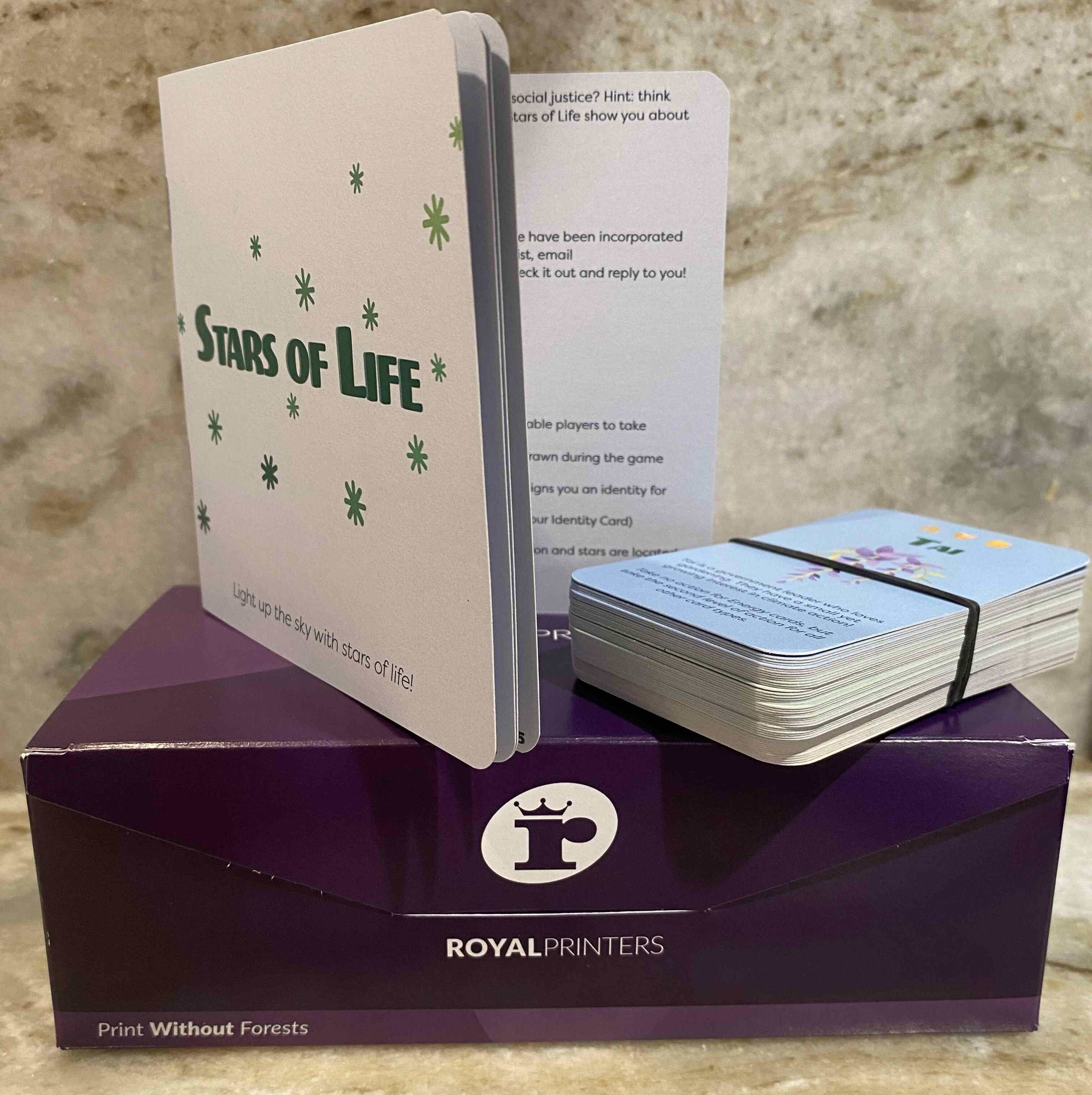 Stars of Life card game with manual and playing cards. 