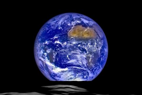 NASA's Lunar Reconnaissance Orbiter captured a unique view of Earth from the spacecraft's vantage point in orbit around the moon.