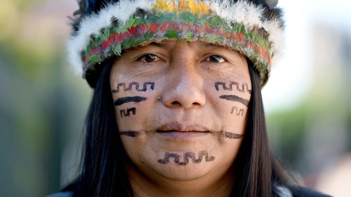 Manari Ushigua, shaman, at the LA Summit 2018.