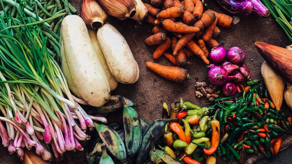 An assortment of vegetables you may find at farmers markets, but might not ever make it to a grocery store due to their imperfections, much less someone's home.