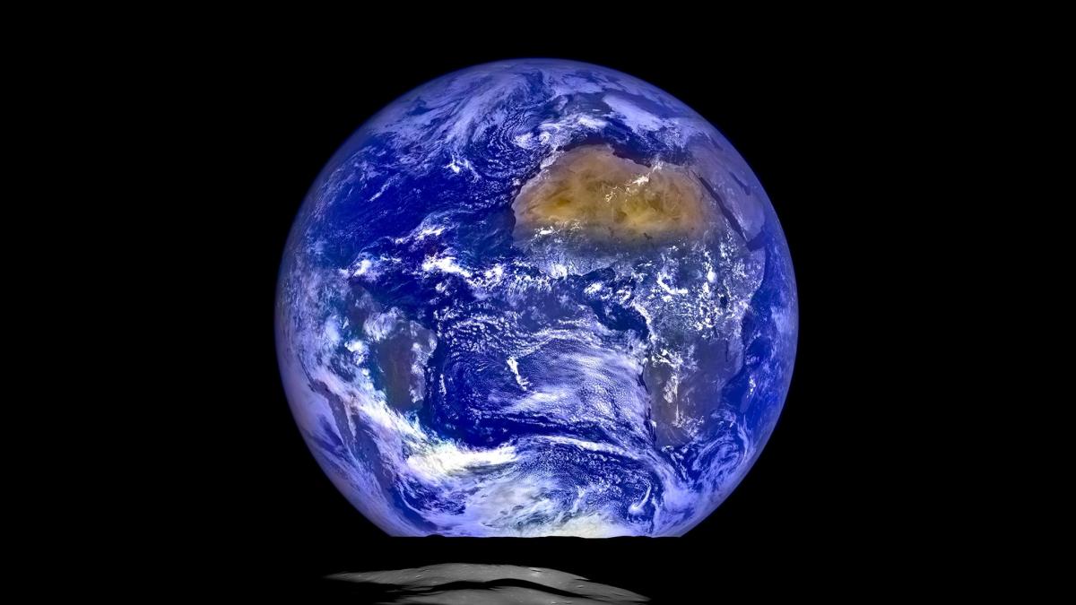NASA's Lunar Reconnaissance Orbiter captured a unique view of Earth from the spacecraft's vantage point in orbit around the moon.